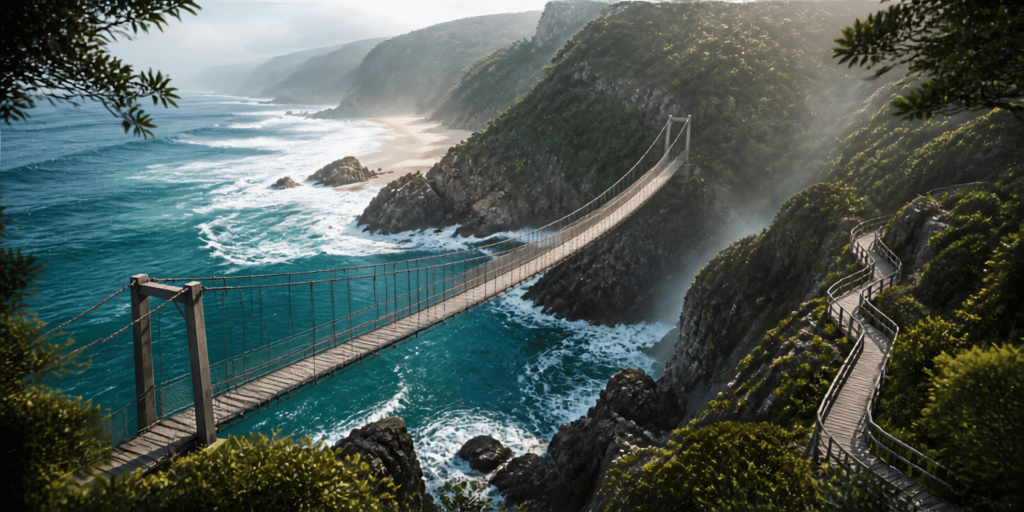 Storms River Mouth: Suspension Bridge