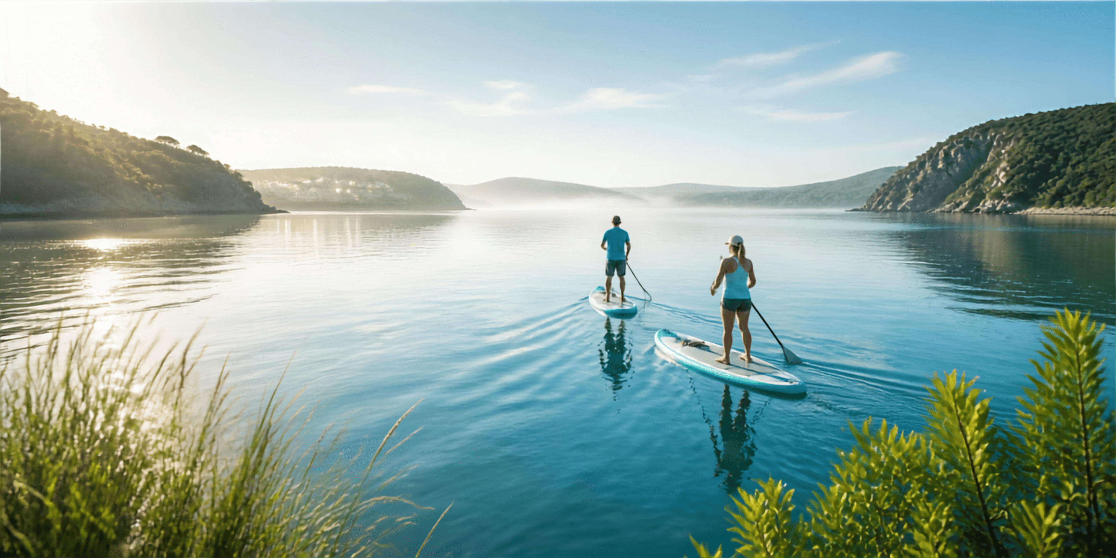 Paddleboarding on the Knysna Lagoon
