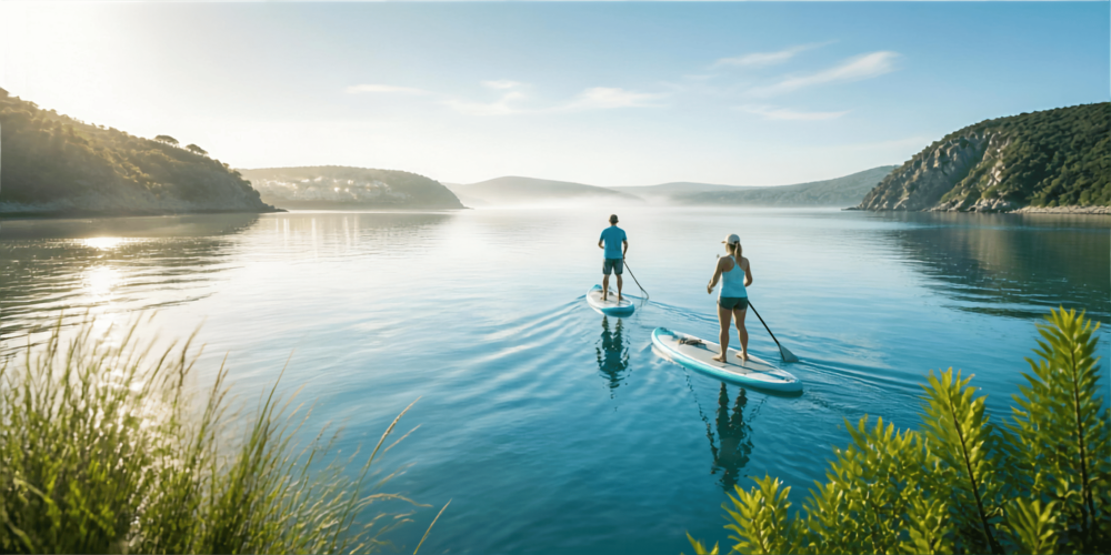 Paddleboarding on the Knysna Lagoon